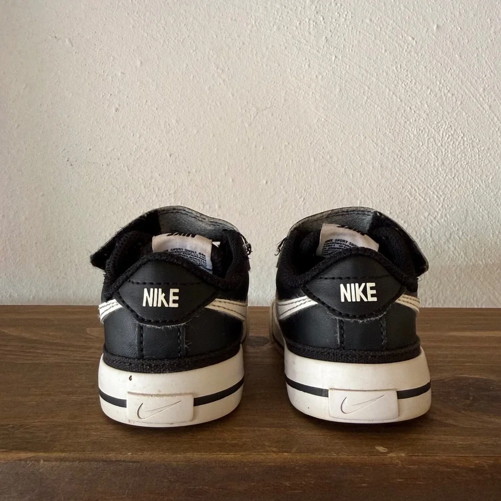 Nike Court Legacy TD Black White Hook & Loop Toddler Sneakers Size 5C DA5382-002 - Picture 5 of 10